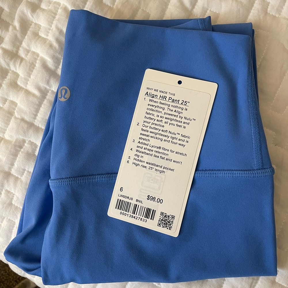Blue Lululemon Align Leggings 25”